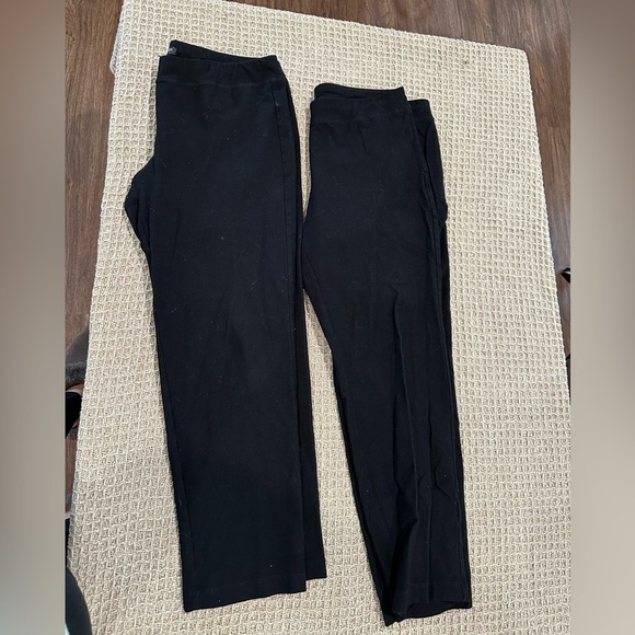 Eileen Fisher Classic Black Leggings set - Picture 2 of 4